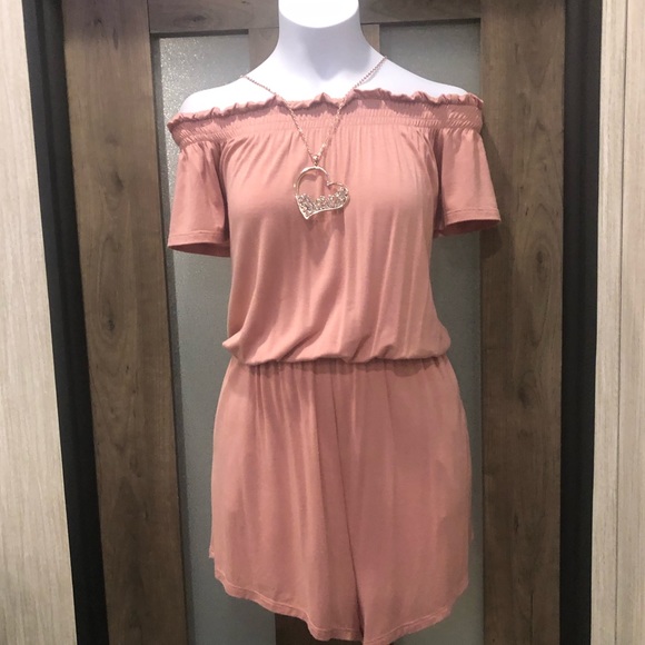 Sassy Pretty in Pink Ladies Romper - Picture 2 of 3